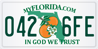 FL license plate 0426FE
