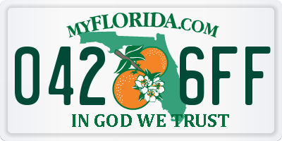 FL license plate 0426FF