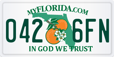 FL license plate 0426FN