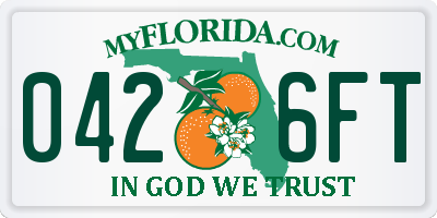 FL license plate 0426FT