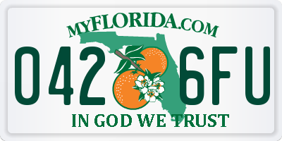 FL license plate 0426FU