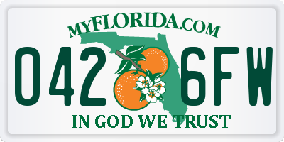 FL license plate 0426FW