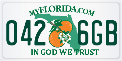 FL license plate 0426GB
