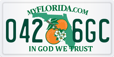 FL license plate 0426GC