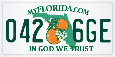 FL license plate 0426GE