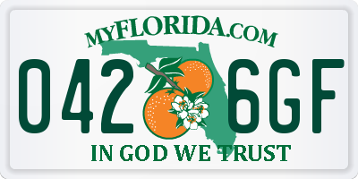 FL license plate 0426GF
