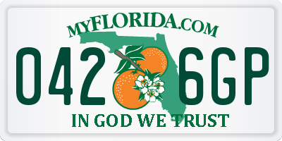 FL license plate 0426GP