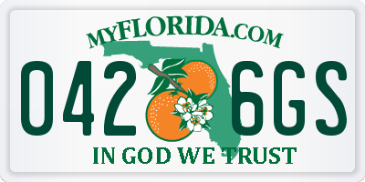 FL license plate 0426GS