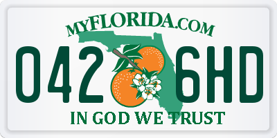 FL license plate 0426HD