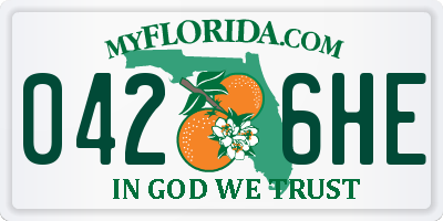 FL license plate 0426HE