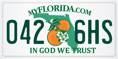 FL license plate 0426HS