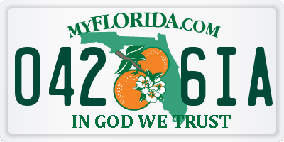 FL license plate 0426IA