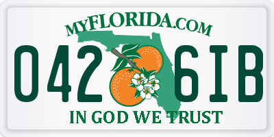 FL license plate 0426IB