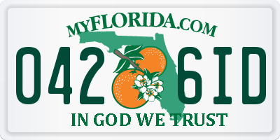FL license plate 0426ID