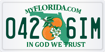 FL license plate 0426IM