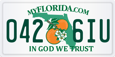 FL license plate 0426IU
