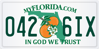 FL license plate 0426IX