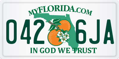FL license plate 0426JA