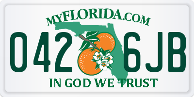 FL license plate 0426JB