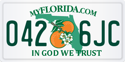 FL license plate 0426JC