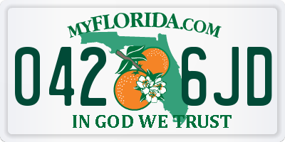 FL license plate 0426JD