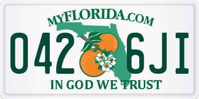 FL license plate 0426JI