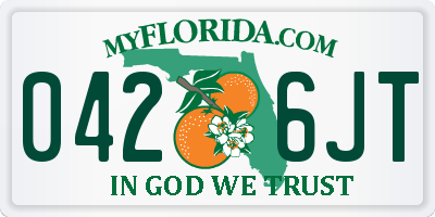 FL license plate 0426JT