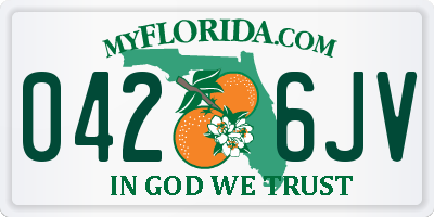FL license plate 0426JV