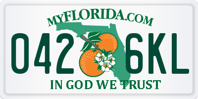 FL license plate 0426KL