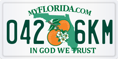 FL license plate 0426KM