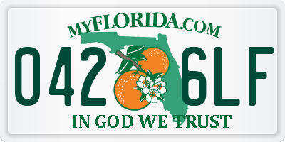 FL license plate 0426LF