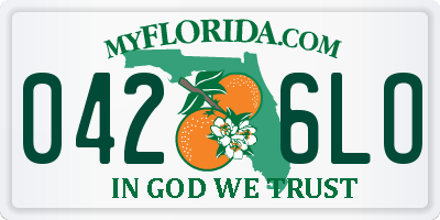 FL license plate 0426LO