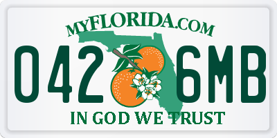 FL license plate 0426MB