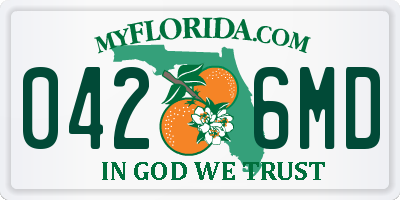 FL license plate 0426MD