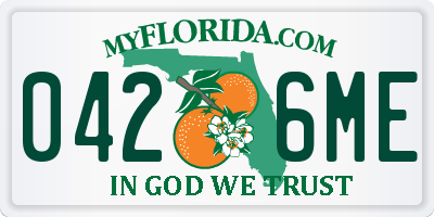 FL license plate 0426ME