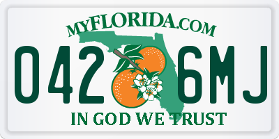 FL license plate 0426MJ