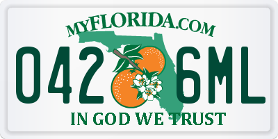 FL license plate 0426ML