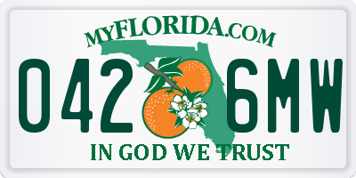 FL license plate 0426MW