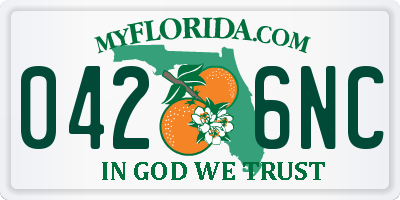 FL license plate 0426NC