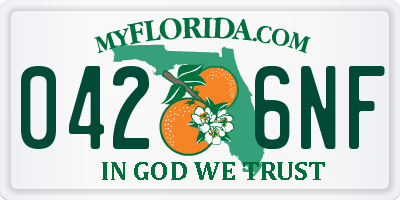 FL license plate 0426NF