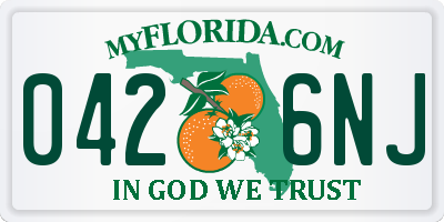 FL license plate 0426NJ
