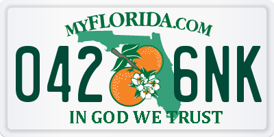 FL license plate 0426NK