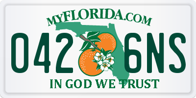 FL license plate 0426NS