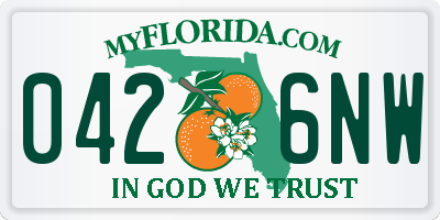 FL license plate 0426NW