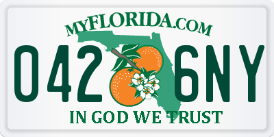 FL license plate 0426NY