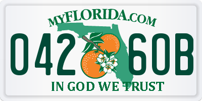 FL license plate 0426OB