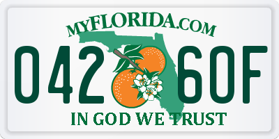 FL license plate 0426OF