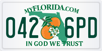FL license plate 0426PD