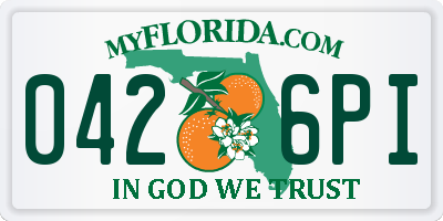 FL license plate 0426PI