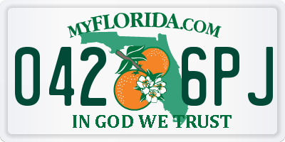 FL license plate 0426PJ